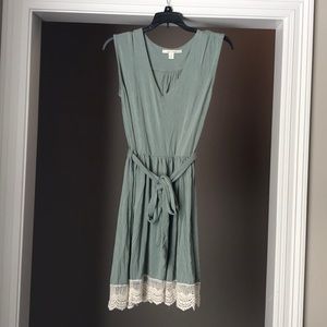 Soft tie up sleeveless dress